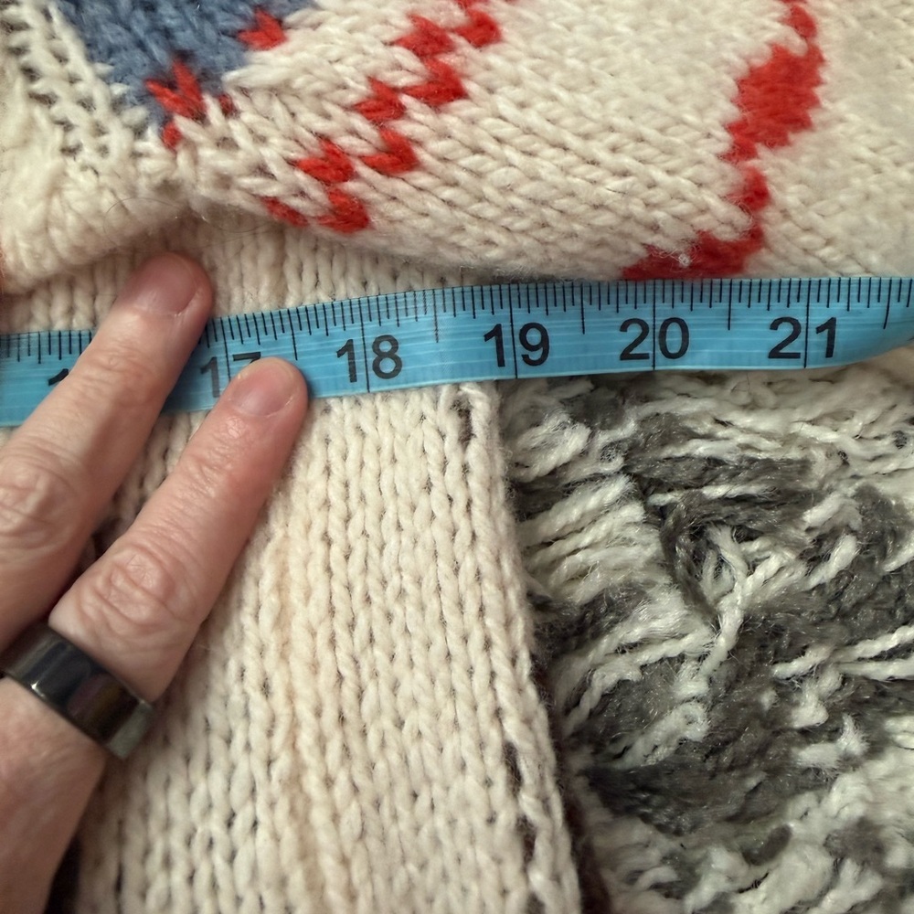 THE GREAT- The Reindeer Shawl Collar Full Zip Sweater Lambswool XS oversized - Picture 7 of 14